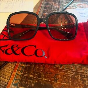 Max & Co. Black Frame Sunglasses with Brown Lenses